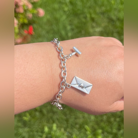 Vintage Cellini Sterling Silver Love Charm Bracelet - Picture 6 of 14